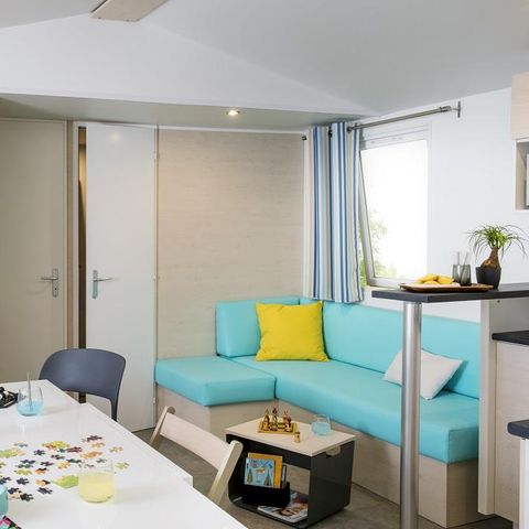 Mobilheim 6 Personen - Home-Flower Premium 30m² (3 Schlafzimmer) + 16m² überdachte Terrasse