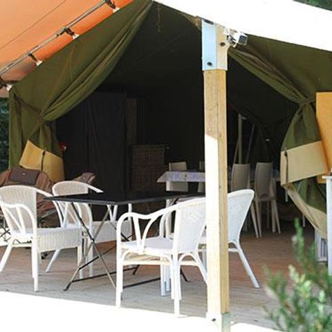 Safarizelt 5 Personen - Freeflower Standard 37m² (2 Zimmer) - inkl. Terrasse 10m²