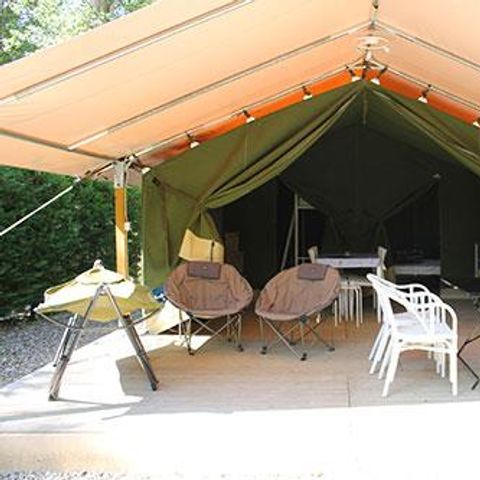 Safarizelt 5 Personen - Freeflower Standard 37m² (2 Zimmer) - inkl. Terrasse 10m²
