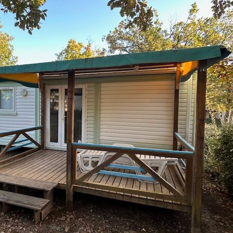 Mobilheim 4 Personen - Mobilheim Standard 26m² (2 Zimmer) + überdachte Terrasse 8m²