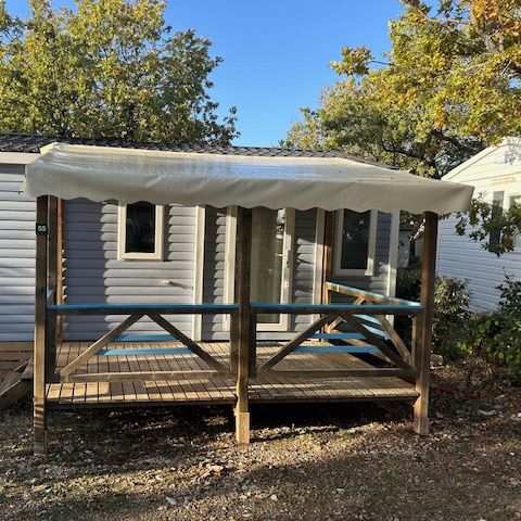 Mobilheim 4 Personen - Mobilheim Confort 24m² (2 Zimmer) + überdachte Terrasse