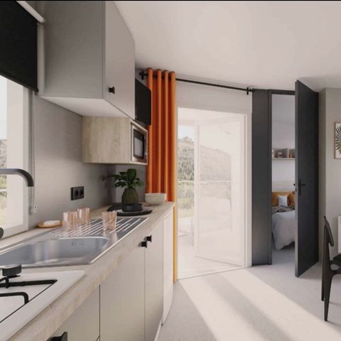 Mobilheim 5 Personen - MOBILHEIM 28m2 Komfort+ 2 Schlafgelegenheiten 5 Pers.