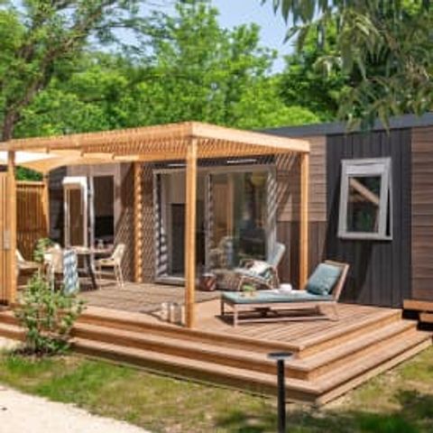 Mobilheim 4 Personen - Cottage Lévézou 4p 2ch 2sdb Premium clim