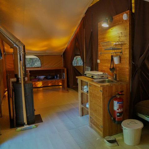 Zelt 4 Personen - Kanadisch mit Holzofen