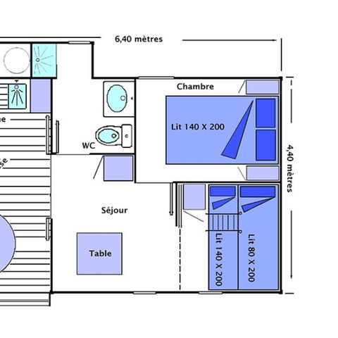 Chalet 5 Personen - Komfort Sommer - 2 Schlafzimmer - TV - PLANCHA - WIFI