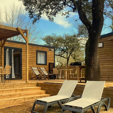 Mobilheim 8 personen - Sunêlia Luxe-Lodge mit Whirlpool - 4 Schlafzimmer