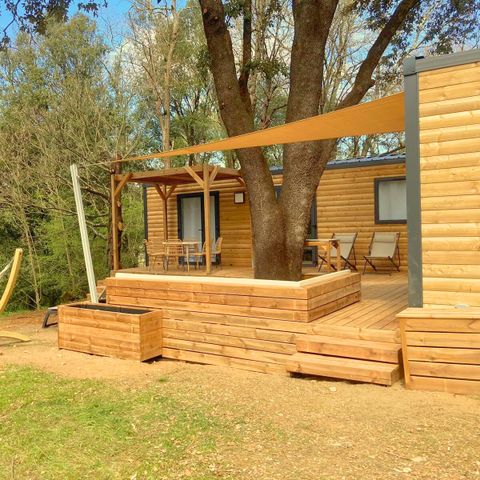Mobilheim 8 personen - Sunêlia Luxe-Lodge mit Whirlpool - 4 Schlafzimmer