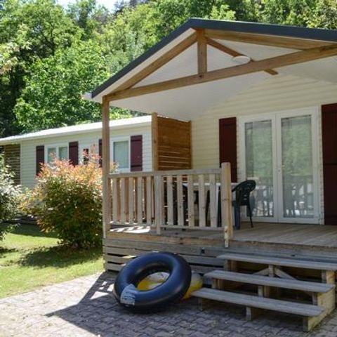 Mobilheim 4 Personen - Residenz PEYRELADE Komfort 2 Zimmer-überdachte Terrasse + TV