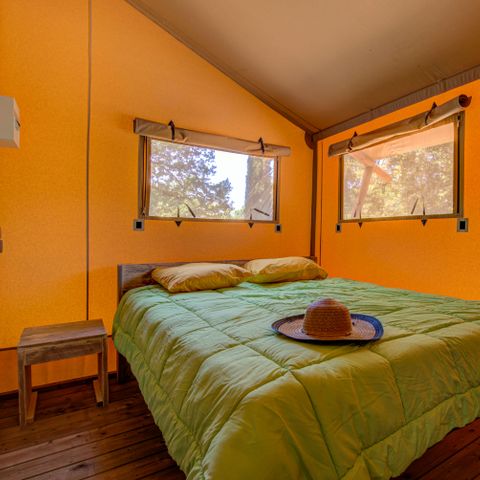 Safarizelt 6 Personen - PREMIUM LODGE HOLZ UND STOFF