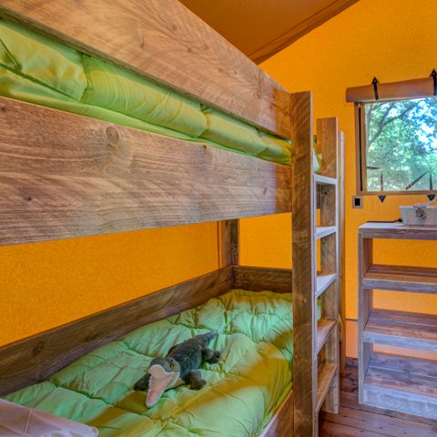 Safarizelt 6 Personen - PREMIUM LODGE HOLZ UND STOFF