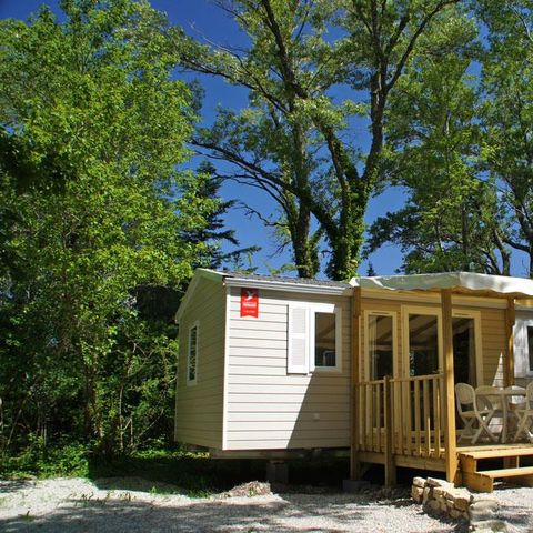 Mobilheim 6 Personen - Mobilheim Confort 33m² 3 Schlafzimmer - halboffene Terrasse - Klimaanlage 6 Pers.