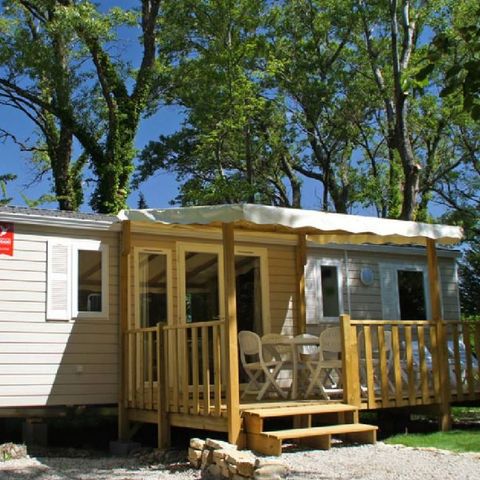 Mobilheim 6 Personen - Mobilheim Confort 33m² 3 Schlafzimmer - halboffene Terrasse - Klimaanlage 6 Pers.