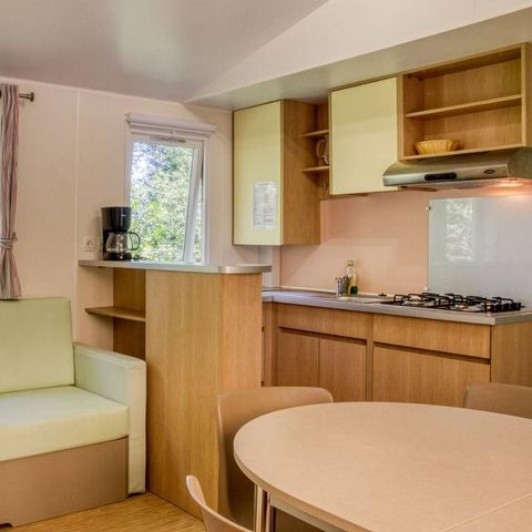 Mobilheim 6 Personen - Mobilheim Confort 33m² 3 Schlafzimmer - halboffene Terrasse - Klimaanlage 6 Pers.