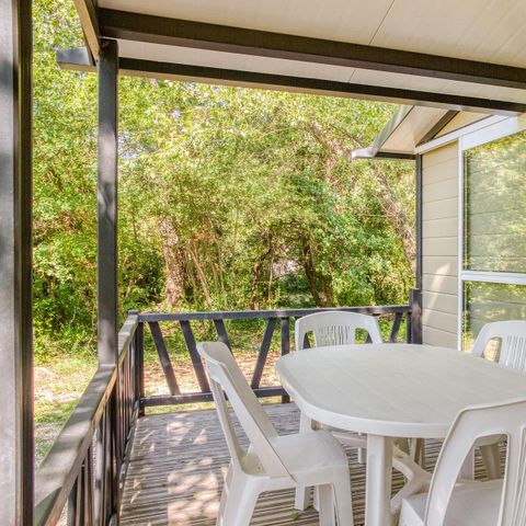 Chalet 5 Personen - Chalet Confort 25m² 2 Zimmer - überdachte Terrasse - Klimaanlage 5 Pers.