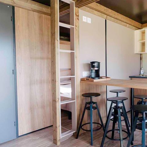 Chalet 6 Personen - Komfort 35m² 3 Zimmer halbüberdachte Terrasse + Klimaanlage