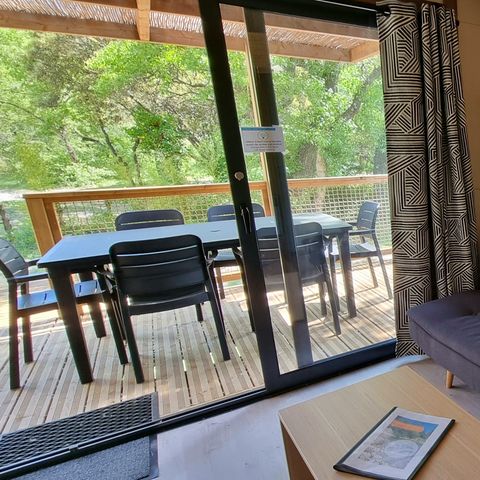 Chalet 6 Personen - Komfort 35m² 3 Zimmer halbüberdachte Terrasse + Klimaanlage