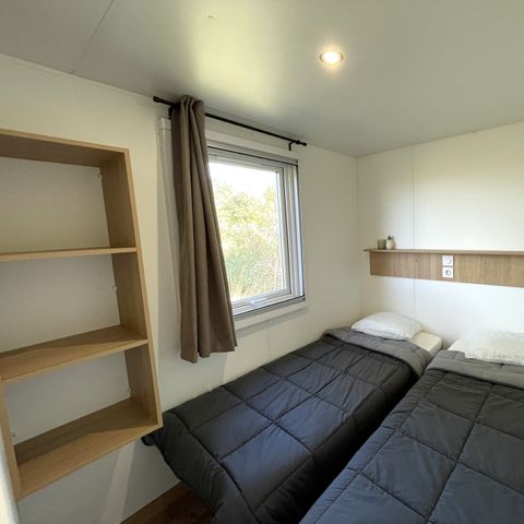 Mobilheim 4 Personen - Premium 29 m² 2 Zimmer halbüberdachte Terrasse + Klimaanlage + LV D