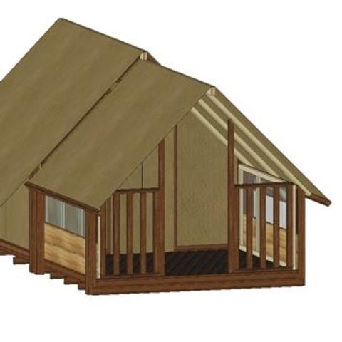 Safarizelt 2 Personen - Cyclo Tente Lodge, ohne Sanitäranlagen, ohne Küche