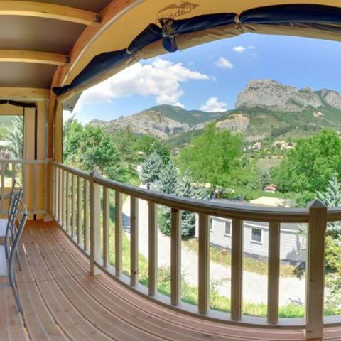 Zelt 5 Personen - Zelt Ciela Nature Lodge SPA - 3 Schlafzimmer - Voll ausgestattete Küche - Badezimmer
