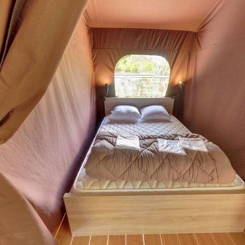 Zelt 5 Personen - Zelt Ciela Nature Lodge SPA - 3 Schlafzimmer - Voll ausgestattete Küche - Badezimmer
