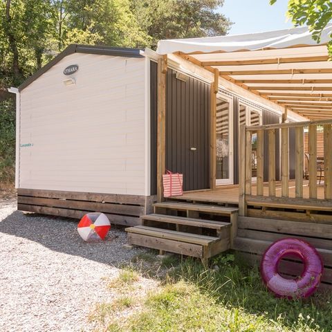 Mobilheim 6 Personen - Prestige SPA - 3 Zimmer, davon 1 Elternsuite - Bettwäsche, Handtücher und Plancha