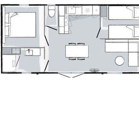 Mobilheim 4 Personen - Premium Klimaanlage TV 30m² 2CH