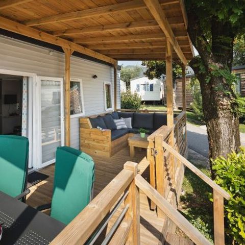 Mobilheim 6 Personen - Mobilheim | Premium | 3 Schlafz. | 6 Pers. | Terrasse Lounge | Klimaanlage | TV