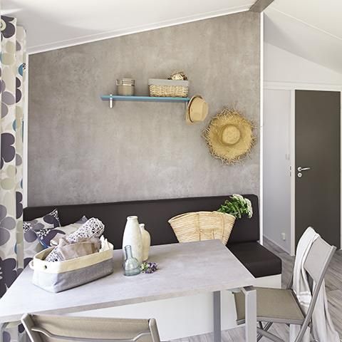 Mobilheim 4 Personen - Malaga Duo - 2 Zi - 27 m2 (+halbüberdachte Terrasse 8 m2) 4 Personen