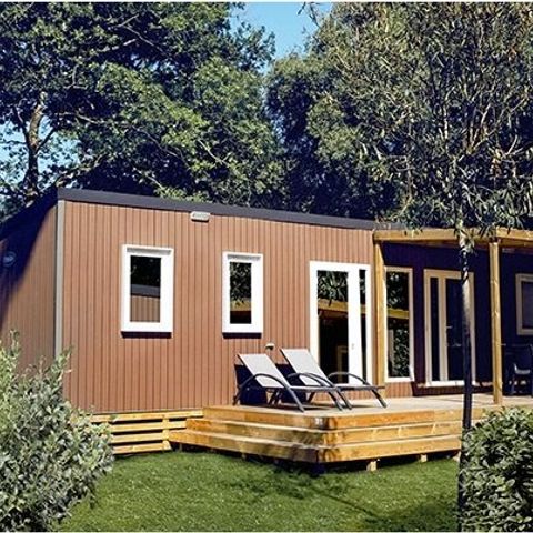 Mobilheim 4 personen - Ultimate | 2 Zi. | 4 Pers. | Einfache Terrasse | 2 Bäder | Klimaanlage | TV