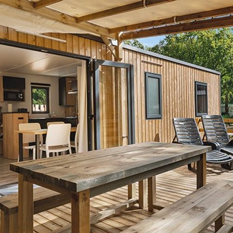 Mobilheim 4 personen - Ultimate | 2 Zi. | 4 Pers. | Erhöhte Terrasse | Klimaanlage | TV