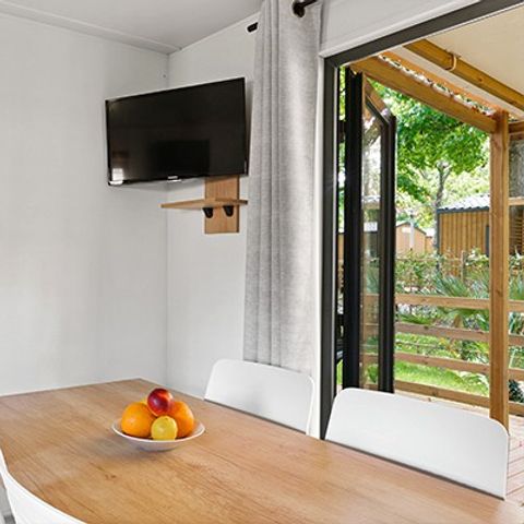 Mobilheim 4 personen - Ultimate | 2 Zi. | 4 Pers. | Erhöhte Terrasse | Klimaanlage | TV