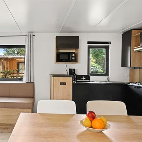 Mobilheim 4 personen - Ultimate | 2 Zi. | 4 Pers. | Erhöhte Terrasse | Klimaanlage | TV