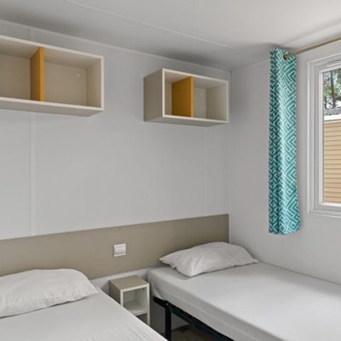 Mobilheim 6 personen - Ultimate | 3 Schlafz. | 6 Pers. | Einfache Terrasse | 2 Bad | Klimaanlage | TV