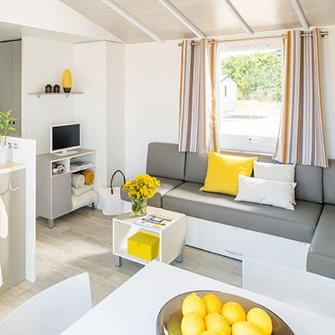 Mobilheim 6 personen - Ultimate | 3 Schlafz. | 6 Pers. | Einfache Terrasse | 2 Bad | Klimaanlage | TV