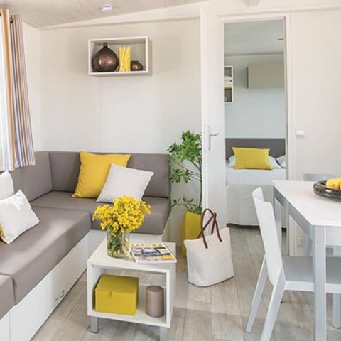 Mobilheim 6 personen - Ultimate | 3 Schlafz. | 6 Pers. | Einfache Terrasse | 2 Bad | Klimaanlage | TV