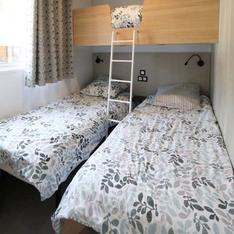 Mobilheim 7 Personen - COTTAGE LA TRIBU Modell 2023, 7 Schlafplätze 3 Schlafzimmer, 1 Badezimmer, 1 WC, Geschirrspülmaschine