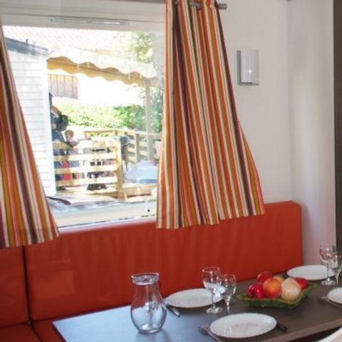 Mobilheim 6 Personen - Mobilheim Confort 29m² 3 Schlafzimmer + überdachte Terrasse - ohne TV - ohne Klimaanlage 6 pers.