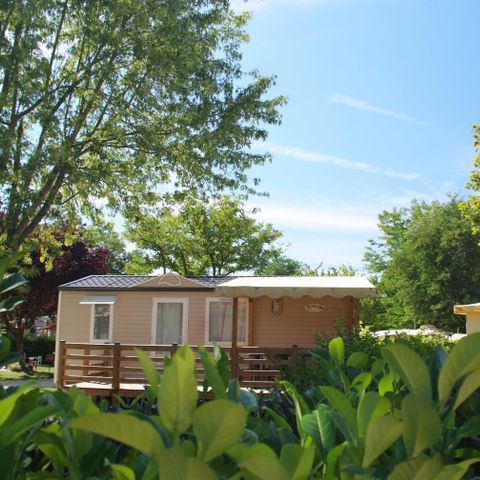 Mobilheim 4 personen - Mobilheim Confort 27m² 2 Schlafzimmer + überdachte Terrasse - ohne TV-ohne Klimaanlage 4 pers.