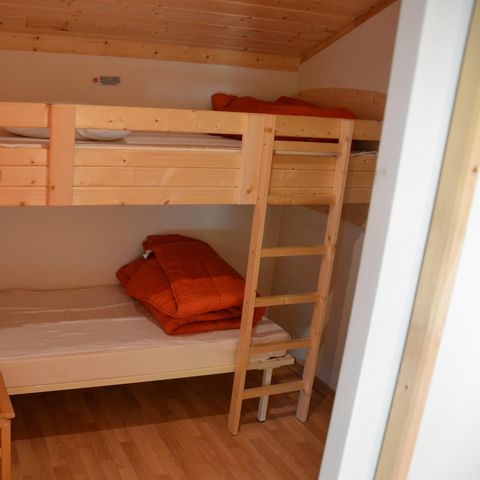 Chalet 4 personen - Chalet PMR Confort 35m² 2 Zimmer + überdachte Terrasse + TV + Klimaanlage 4 Pers.