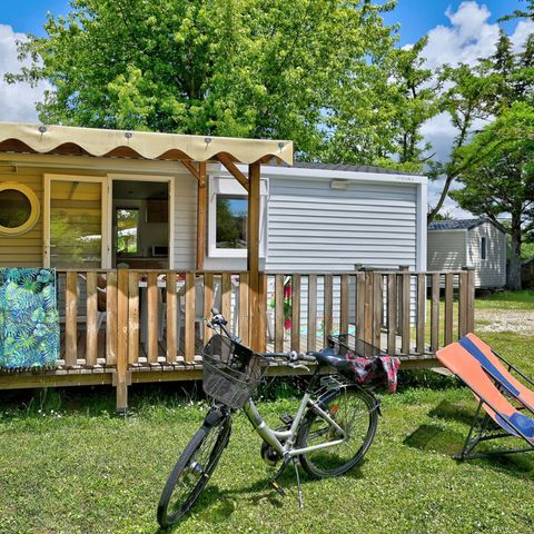 Mobilheim 4 personen - Mobilheim Confort 27m² 2 Zimmer + überdachte Terrasse + Klimaanlage + TV 4 Pers.