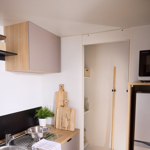 Mobilheim 4 personen - COTTAGE Premium 2ch 29m² 2 Zimmer + TV + Geschirrspüler + Klimaanlage + Plancha + XL-Terrasse
