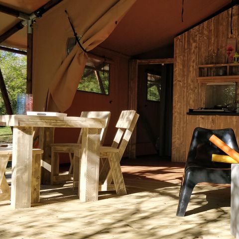 Safarizelt 4 Personen - Zelt Luxe Lodge Safari Sonntag Flussufer 40 m2