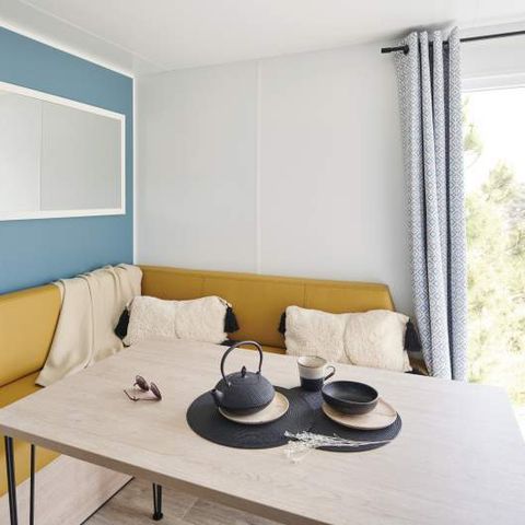 Mobilheim 4 Personen - L'ACACIA (2 Zimmer)letzte Generation (2023) -integrierte Terrasse - TV