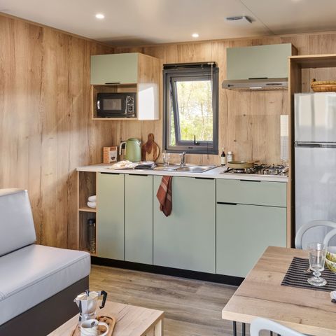 Mobilheim 4 Personen - Ecrin Vert Premium 32m² (2ch-4pers)+2SDB +halbüberdachte Terrasse 17m² + LV + CLI