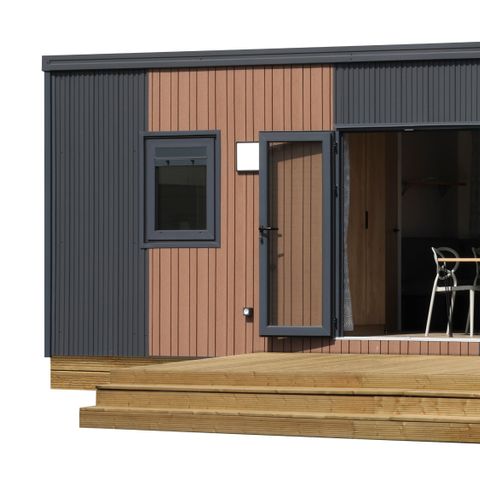 Mobilheim 6 personen - Ecrin Vert Premium 36,8m²(3Sch-6Pers)+2SDB+ halbüberdachte Terrasse 20m² + LV + C
