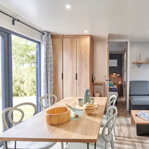 Mobilheim 6 Personen -  Ecrin Vert Premium 36,8m²(3Sch-6Pers)+2SDB+ halbüberdachte Terrasse 20m² + LV + C