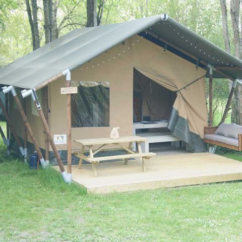 Safarizelt 5 Personen - ZELT WOOD (OHNE SANITÄRANLAGEN)