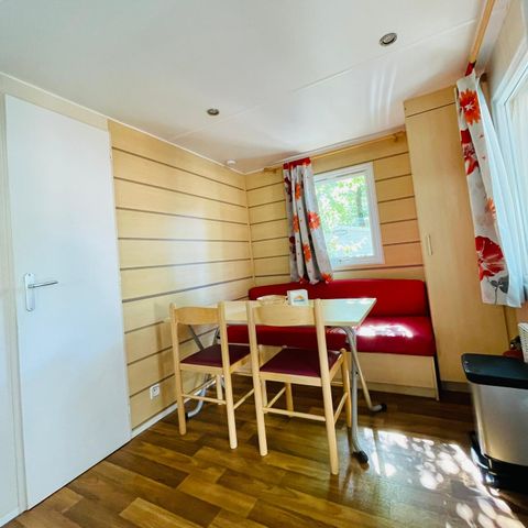 Mobilheim 2 Personen - Standard 18 - 24m² - 1 Schlafzimmer - überdachte Terrasse + TV*.