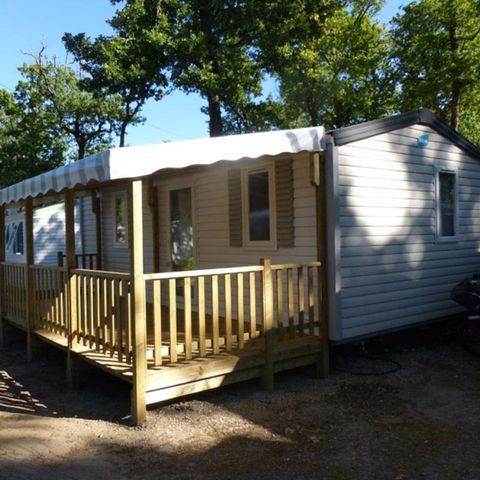 Mobilheim 6 Personen - Standard 22-28m² - 2 Schlafzimmer - überdachte Terrasse + TV*.