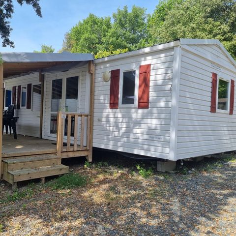 Mobilheim 8 Personen - Standard 24-34m² - 3 Schlafzimmer - überdachte Terrasse + TV*.